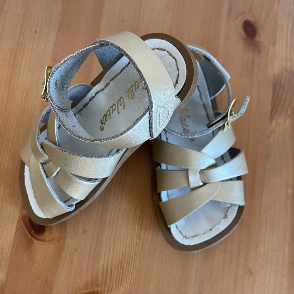 Salt Water Sandals by Hoy Beige Kids Sandals